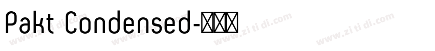 Pakt Condensed字体转换